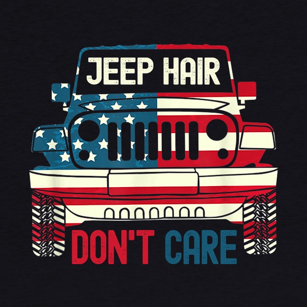 jeep hair don't care american flag jeep by Oska Like